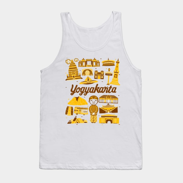 Yogyakarta Cityscape Landmark Tank Top by MEDZ